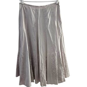 Isda & Co Women's Gray Embroidered Maxi Skirt